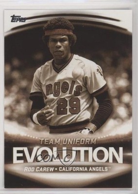 2019 Topps Evolution Of: Team Logos/Uniforms Mike Trout Rod Carew #EL-7 HOF 2g8