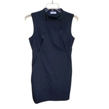 Calvin Klein Charcoal Grey Sleeveless Sheath Dress with  Front Zipper Sz 10