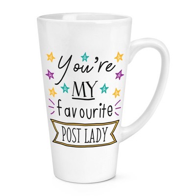 You're My Favourite Post Lady Stars 17 Unzen großer Latte Becher Tasse lustig bester Postbote