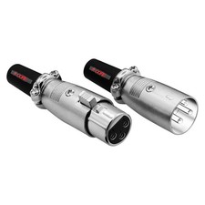 5Core XLR Connector Male Female to 1/4 Audio Jack 3 Pin Secure Mic Plug