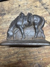 Antique Steel Horse Bookend Western Horse Cowboy 52oz Rustic Rodeo