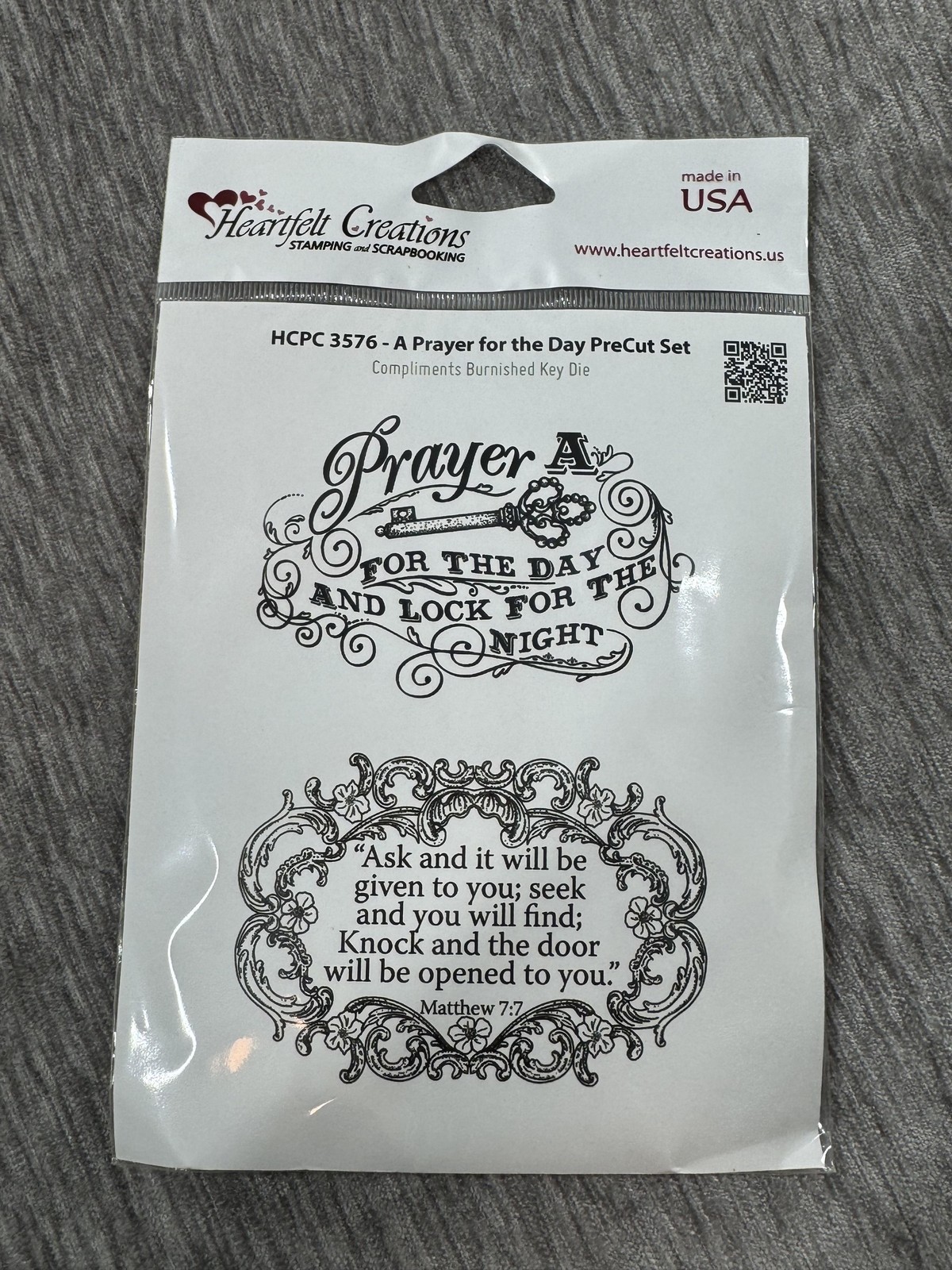 Heartfelt Creations A Prayer for the Day PreCut Stamps HCPC 3576 Scripture USA