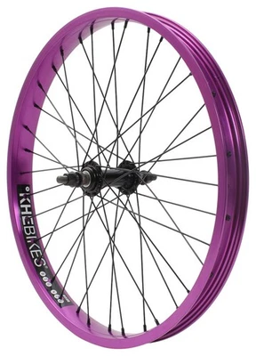 KHE PRISM BMX Vorderrad 20 Zoll Lila 10mm 38mm Felge Freestyle - Bild 1 von 4