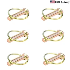 Lynch Pins 6 Pack 7/16 Inch Heavy Duty Fastener Set for Tractor Trailer Equipmen