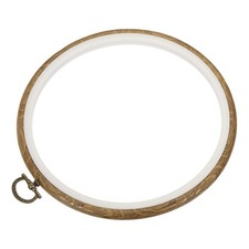 2pcs Embroidery Hoop Frame 6" Round Imitated Wood Circle Cross-Stitch Ring