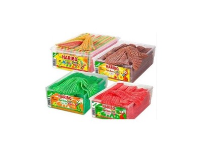 Haribo Pasta Basta Sauer Vegan Mix 4er Set 4500g Erdbeere Apfel Cola Miami
