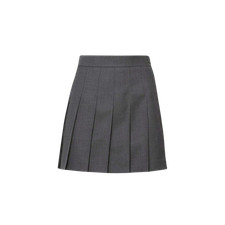 Thom Browne Super 120S Twill Pleated School Uniform Mini Skirt Medium Grey