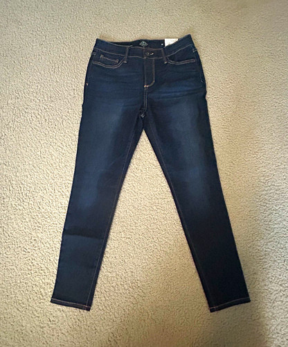 St. John's Bay Petite Mid-Rise Skinny Dark Wash Stretch 5-Pocket Jeans 6P