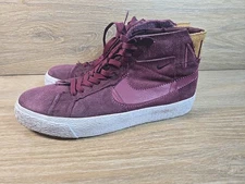 Nike Men’s Suede SB Blazer Sneakers Shoes Mid Night Maroon Size 9.5