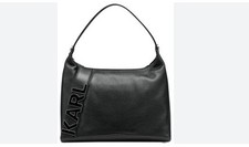 Borsa a tracolla media hobo KARL LAGERFELD Paris Lunette in pelle + Dust bag NERA