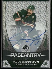 2023-24 SP Authentic Jacob Middleton Pageantry Autographs #P-33 Minnesota Wild