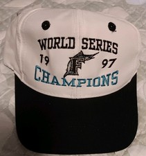 Florida Marlins Snapback Hat 1997 World Series Logo 7 White Cap MLB Small Youth