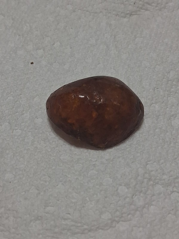 VINTAGE Genuine BALTIC AMBER Natural Hole Rough Nugget Stone Piece 8.2 Grams