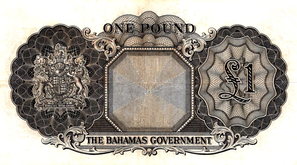 Bahamas 1 Pound 1963 Pick # 15 CVF-XF - Image 2 of 3
