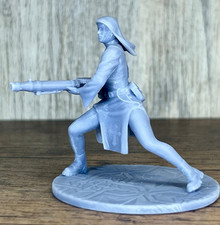 Miniature nun with a Lewis machine gun. post-apocalypse Toy Soldiers 54mm 60mm