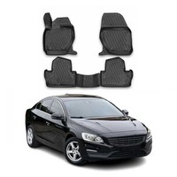 Omac Gummimatten FußMatten FüR Volvo S60 2013-2018 TPE Schwarz 4X