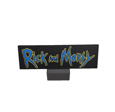 Rick & Morty Logo Schild und Wanddeko Nerd Sammeln Fan Geek