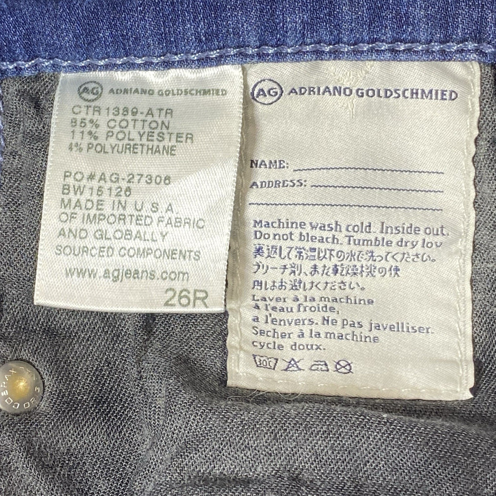 AG Jeans Womens 26R Blue The Legging Ankle Super Skinny Low Rise Stretch Denim thumbnail 11