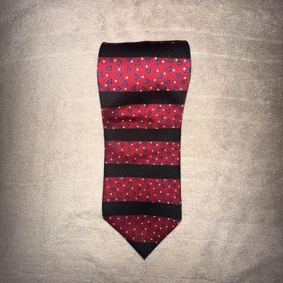 Vintage 1994 Vicky Davis New York 100% Silk Striped Geometric Necktie