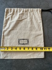 Authentic Gucci Dust Bag 11x13 Cotton Storage Pouch Brown Drawstring