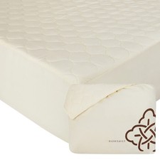 100 Organic Cotton Mattress Pad Cover, GOTS Certified Cooling Quilted Fitted...