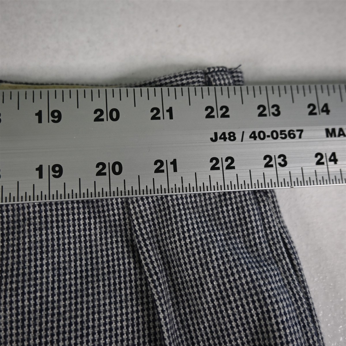 Vtg Polo Ralph Lauren 42x34 Blue Nailshead Cotton Wool Flannel