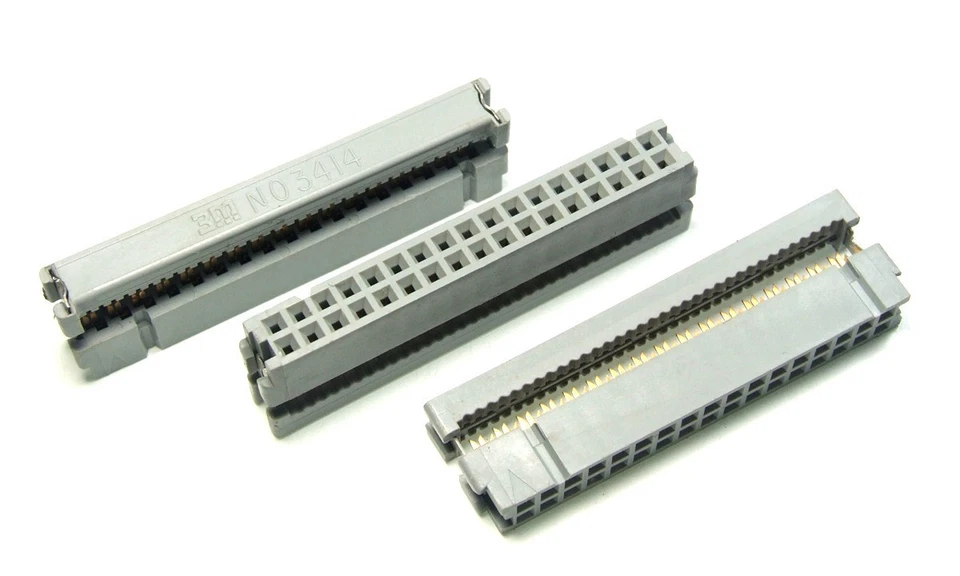 3M 3000 Series 2.54 x 2.54 mm Cable Mount IDC Socket Connectors 3414-600 (1 pcs) - Image 2 of 4