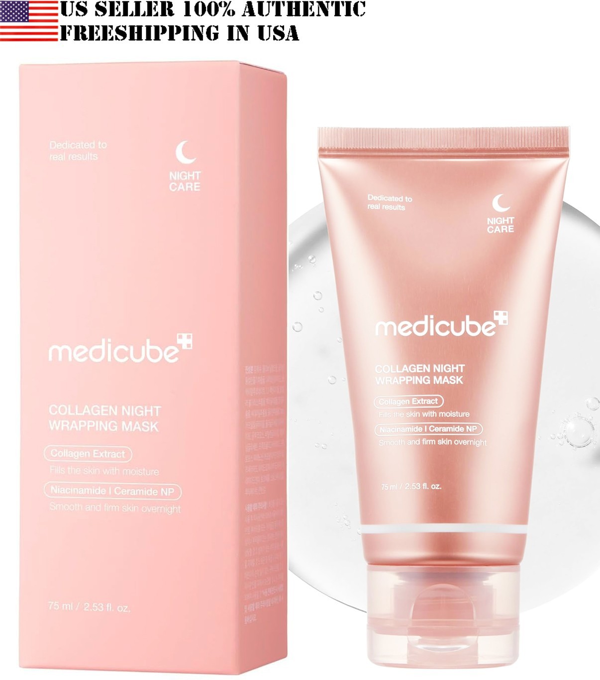 Medicube Collagen Overnight Wrapping Peel Off Facial Mask Pack - Elasticity