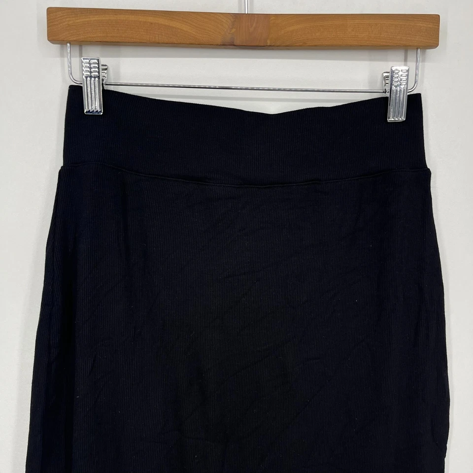 Athleta 铅笔裙女式 S 码黑色罗纹及膝 — 第 2/4 张图片