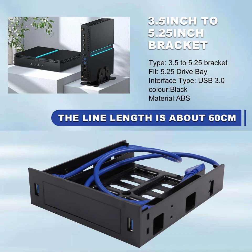 2 X USB 3.0 Front Panel with 3.5Inch Device/HDD or 2.5Inch SSD/HDD to 5.253240 - Bild 2 von 2