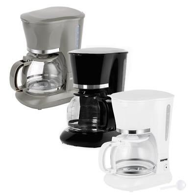 GEEPAS Filterkaffeemaschine Maschine Instant Anti-Tropf 12 Tassen 800W 1,5L Kanne