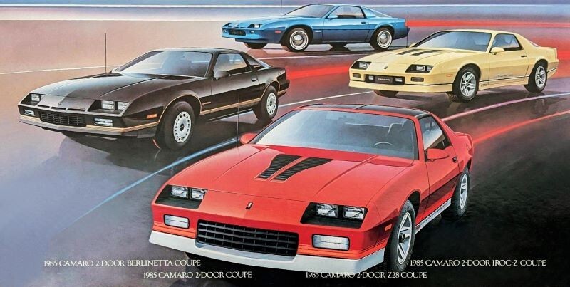 1985 Chevrolet Camaro - Four Models - New Sign 12x24