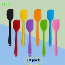 10 Silicone Spatula Cooking Baking Scraper Cake Cream Butter Mixing Batter Tools