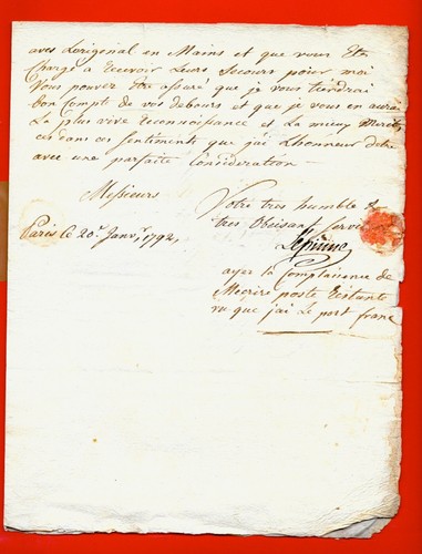 DG89-TAP-MANUSCRIPT-A.S-LEPININE-WAR OF AMERICA-ST-DOMINGO-CANNIBALES-1792 - Picture 3 of 4