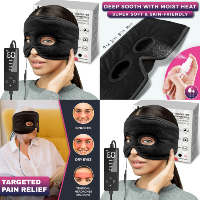 #ad Sinus Pressure Congestion Relieving Heated Mask Headache Migraine Relief Wrap $53.98