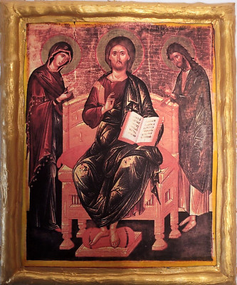 Deesis Deisis Christ Mary John The Baptist Greek Eastern Orthodox Icon
