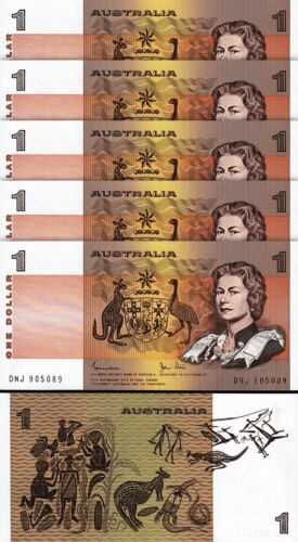 Australia 1 Dollar 1983, UNC, 10 Pcs LOT, Consecutive, P-42d, Johnston & Stone - Picture 2 of 5