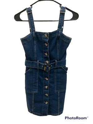 H&M denim mini dress (size xs) | eBay
