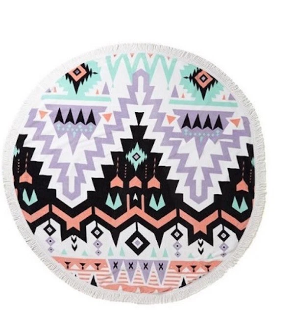 Round beach towel cotton on outlet