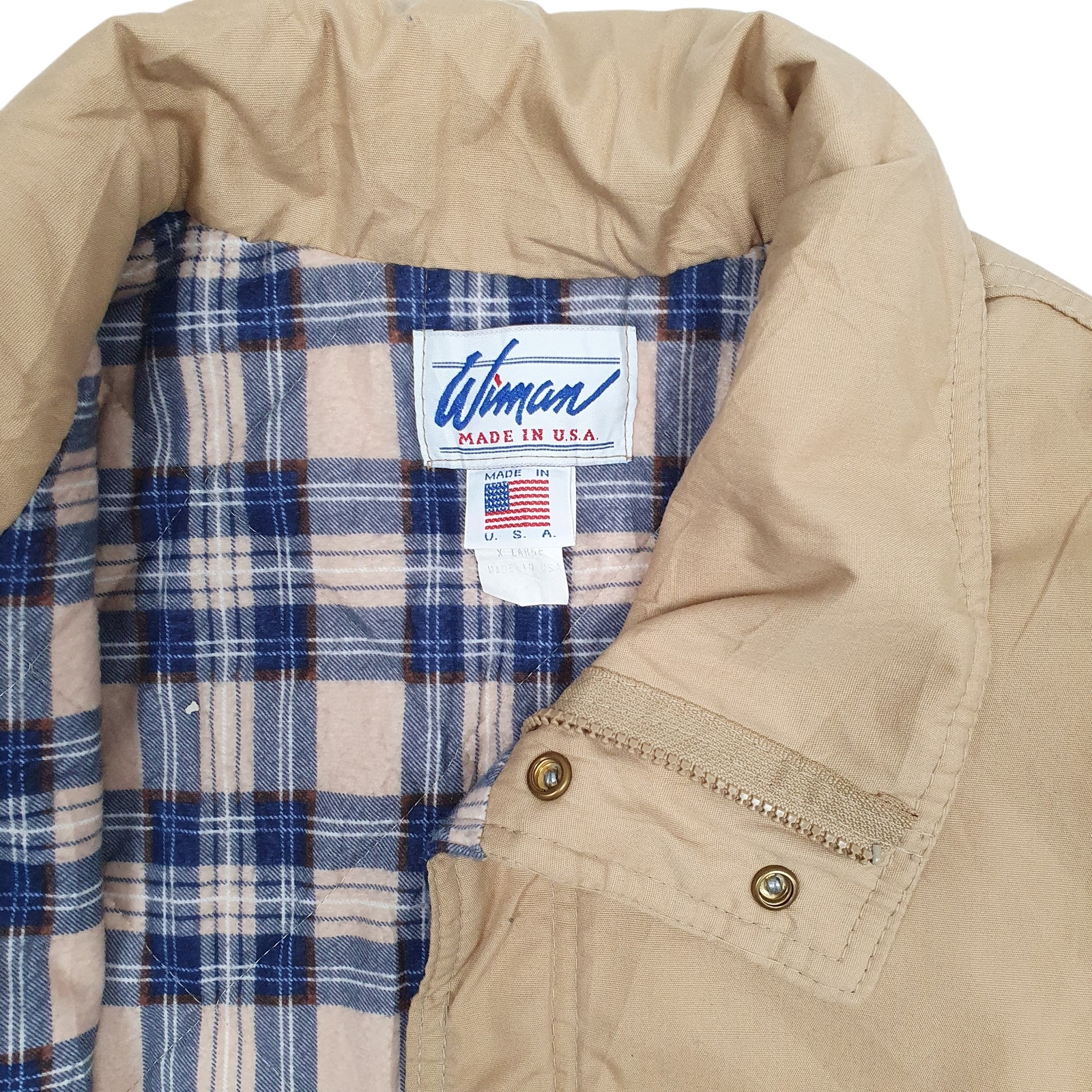 WINMAN Chore Jacket Coat Vintage 1990s Made in USA Windbreaker XL image 3