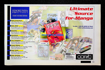 Copic Markers Kinokuniya Bookstores 2004 Manga Print Magazine Ad Poster ADVERT