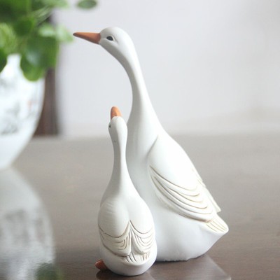 Duck Ornament Eco-friendly Meaningful Duck Ornament Resin Artificial Garden