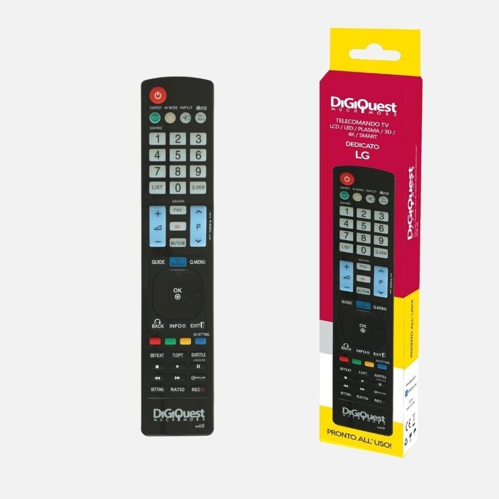 Telecomando compatibile con tutti i modelli di LG TV, LCD, LED, PLASMA e 4K.