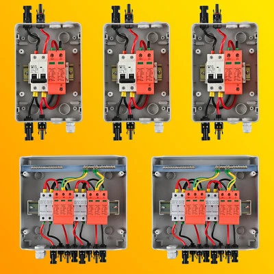 Solar Anschlusskasten DC 1-Strings 2-Strings Photovoltaik Überspannungsschutz PV