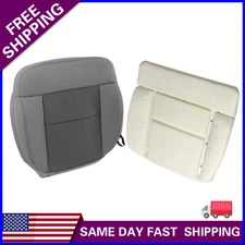 For 2004-2008 Ford F150 Driver Cloth Bottom Seat Cover & Foam Cushion Flint Gray