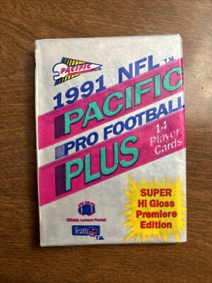 1991 NFL Pacific Plus Pro Football 14 Player Cards  High Gloss  Premiere Edition