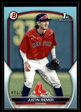 Justin Riemer 2023 Bowman Draft Sky Blue Card /499 #BDC-182