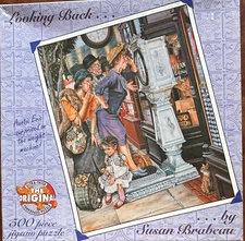 The Weight Machine Humor 500 pc Puzzle Child Sitting on Machine Woman Startled