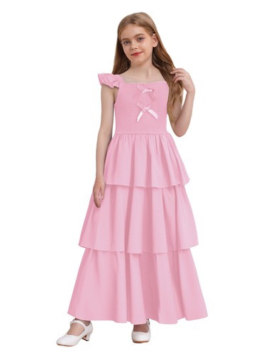 Girls Maxi Dress Vintage Charm Party Dress Ankle Length Sweet Cute Casual Gown - Picture 32 of 71