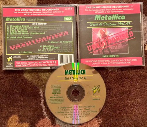 METALLICA “SEEK AND DESTROY LIVE PART 4” ULTRA RARE LIVE ORIGINAL CD